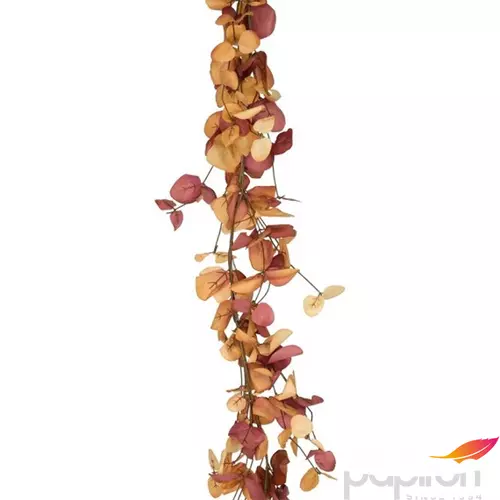 Selyemvirág - művirág Girland leveles, 185 cm, narancssárga bordó