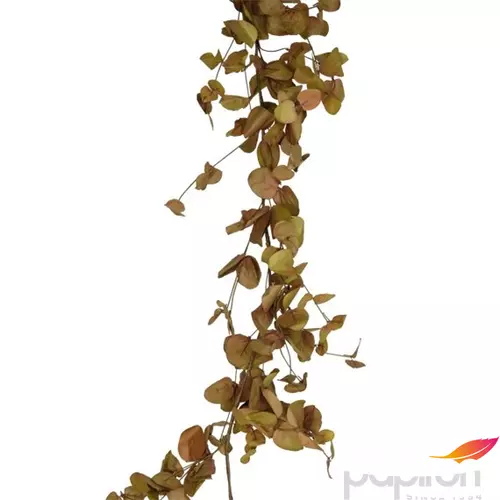 Selyemvirág - művirág Girland leveles, 186 cm, barna, zöld