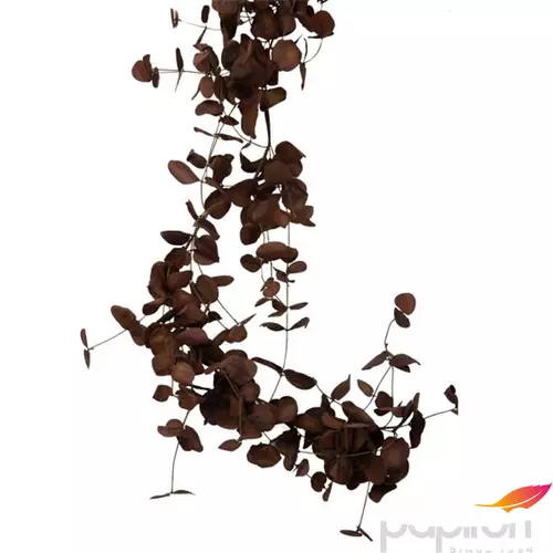 Selyemvirág - művirág Girland leveles, 188 cm, barna