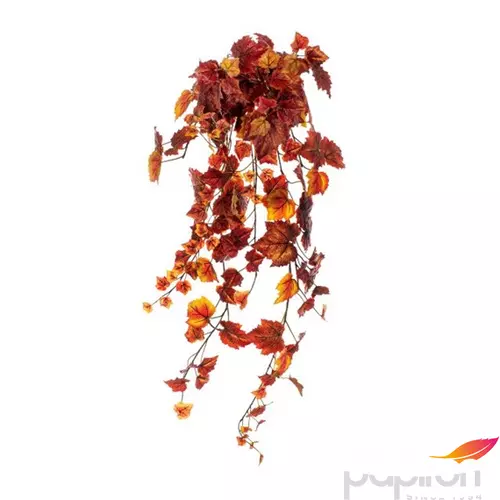 Őszi dekoráció Selyemvirág Szőlőlevél műanyag 96cm bordó