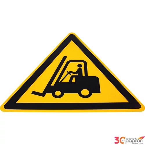 Padlójelölő matrica 430x375mm sárga-fekete PVC 400mic szemcsés anyag