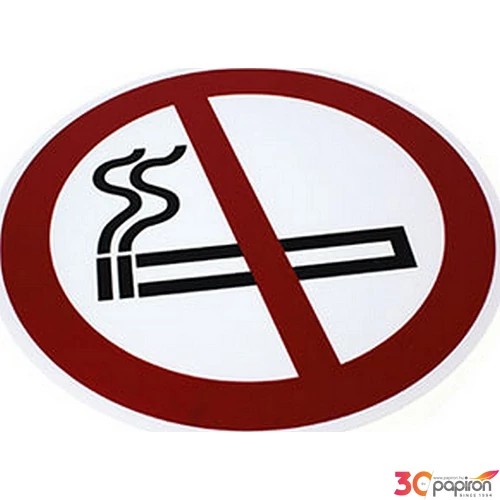 Padlójelölő matrica kör Dohányozni tilos PVC 400mic