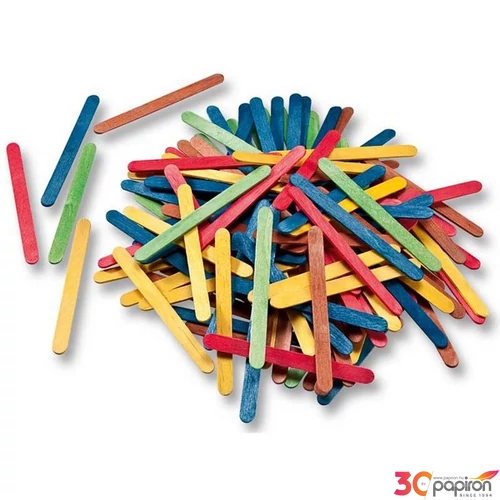 Pálcika fa Folia 114x10x2mm 50db/csomag vegyes színek