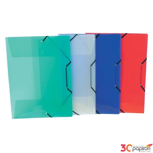 Gumis mappa A3 VIQUEL PropyGlass 30mm PP műanyag vegyes színek Iratrendezés VIQUEL 113283-05