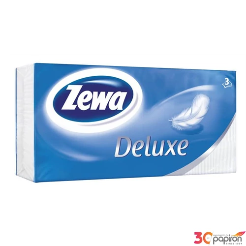 Papír zsebkendő 3rétegű 90db ZEWA Deluxe illatmentes KHHZ05