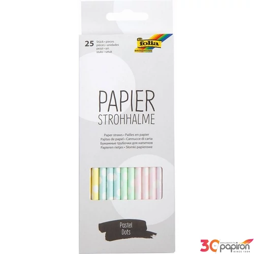 Papír szívószálak 20cm 25db/csomag fóliázott "lássuk