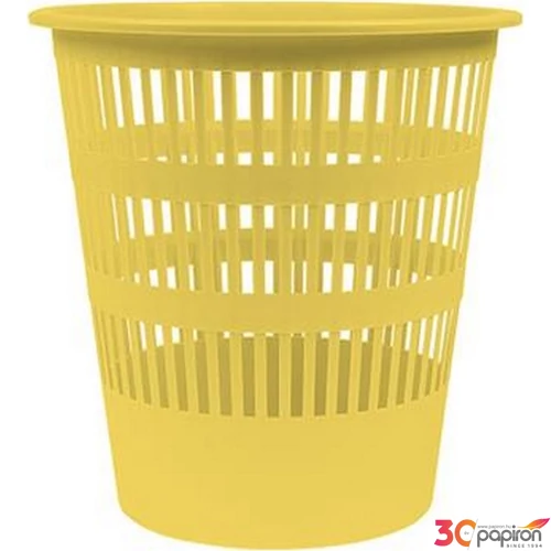 Papírkosár Donau 12 liter,pasztellsárga D30711