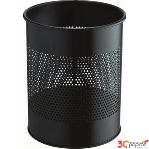 Papírkosár fém 15 liter, DURABLE, fekete DB331000