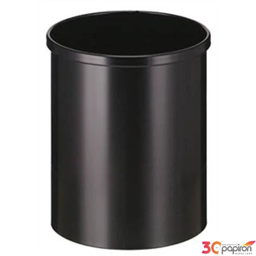 Papírkosár Vepa Bins 15L Kerek fémszemetes, fekete, UVB029