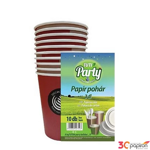 Papírpohár 3 dl 10db TUTI Party