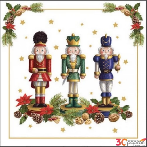 Szalvéta Ambiante karácsony Bearded nutcracker 20db papírszalvéta 25x25cm,15db-os