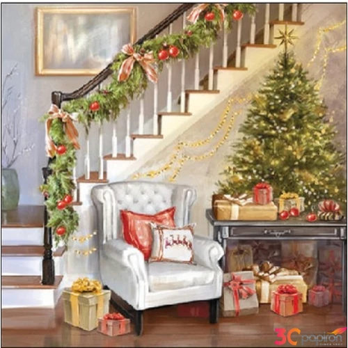Szalvéta 25x25cm karácsony Christmas Interior 20db