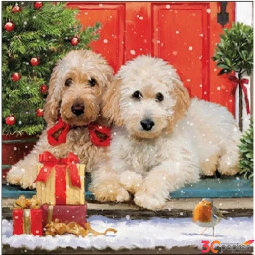 Szalvéta Ambiante Dogs at the door 20db papírszalvéta 25x25cm,15db-os