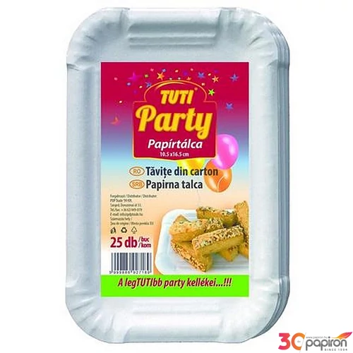 Papírtálca 10,5x16,5cm 25db TUTI Party