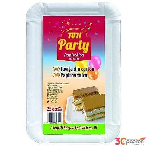 Papírtálca 13,5 x 20cm 25db TUTI Party