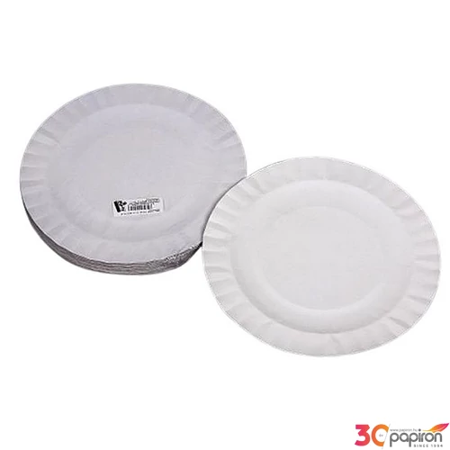 Papírtányélr kerek 23cm 50db fehér
