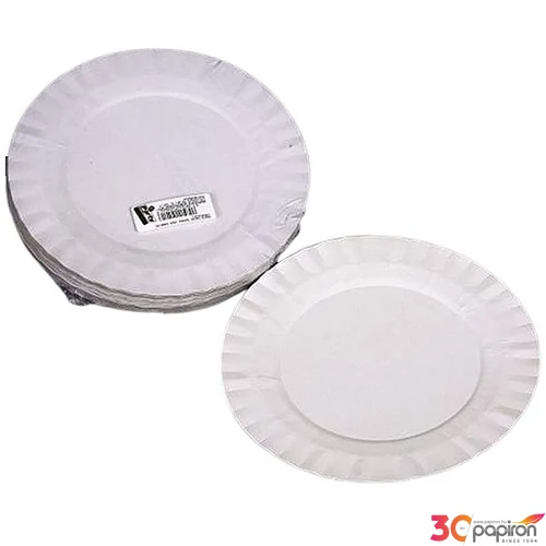 Papírtányélr kerek desszertes 19cm 50db fehér
