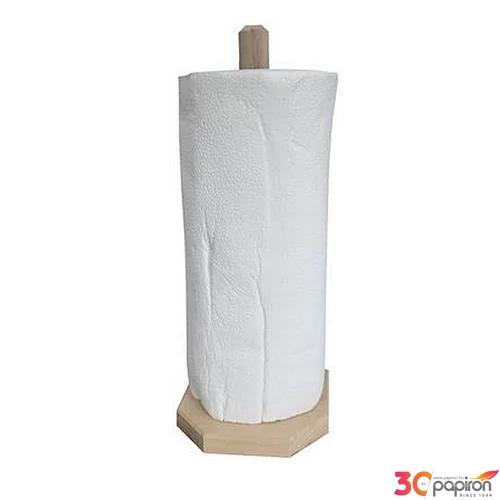 Papírtörlő tartó fa álló 30cm 