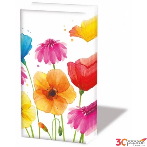 Papírzsebkendő 10db-os Colourful summer flowers