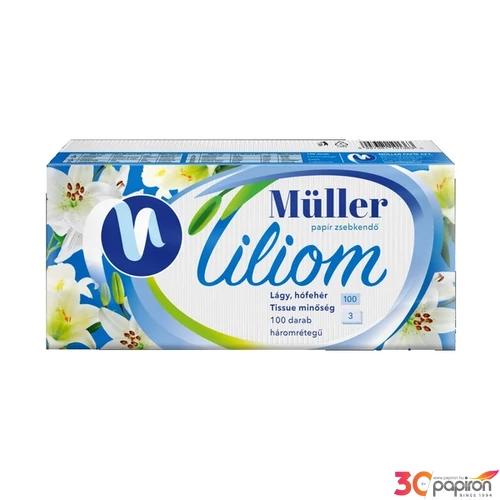 Papírzsebkendő 3 rétegű 100 db/csomag Liliom illatmentes