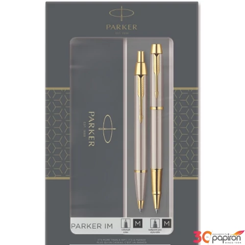 Parker IM golyóstoll Brushed Metál,Rollertoll Arany Klipsz 2093217