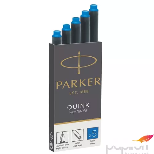 Parker Royal tintapatron S1950383 hosszú mosható kék (5db patron/doboz)