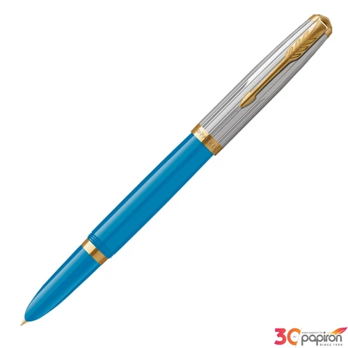Parker Royal töltőtoll 51 Premium Türkiz Kék, Arany Klipsz 2169