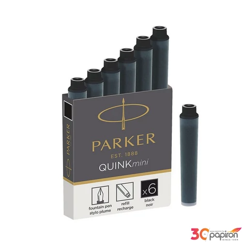 Parker tintapatron fekete S1950407 rövid, T.PATRON P.BLACK