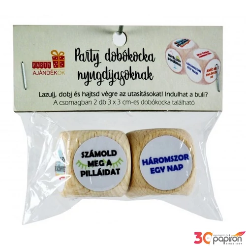 Party dobókocka 2db nyugdíjasoknak