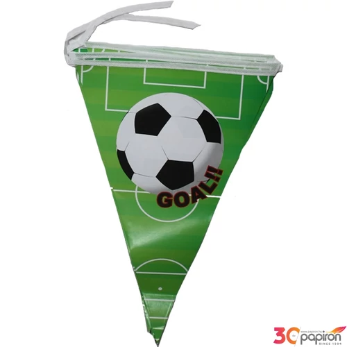 Party dekor zászló focis zászlófűzér GOAL 2,5m 