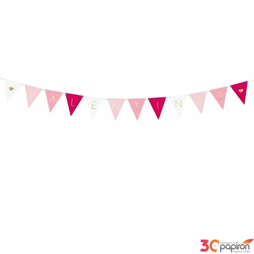 Party banner 210cm Valentine feliratú dekorációs kellék Valentin napra