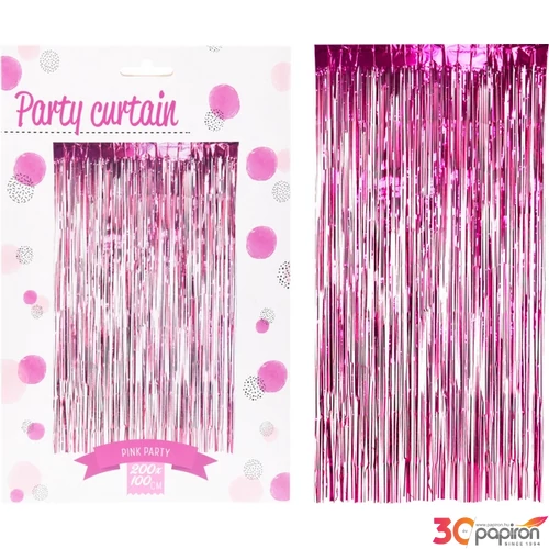Party függöny '23 250x100cm, pink kpm