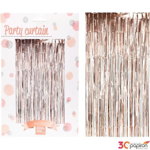 Party függöny 23' 250x100cm, rosegold kpm