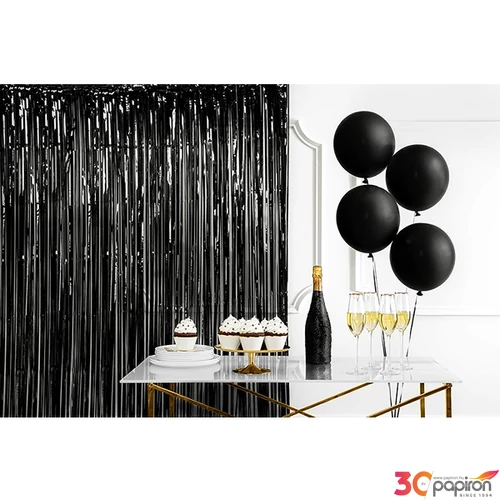 Party függöny fekete, 90x250cm