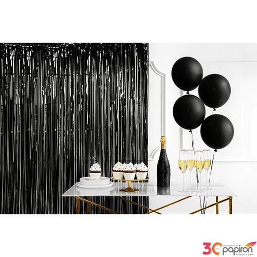 Party függöny fekete fekete 100x200cm 