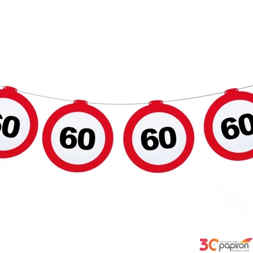 Party banner füzér 60 Behajtani tilos 60. szülinapra