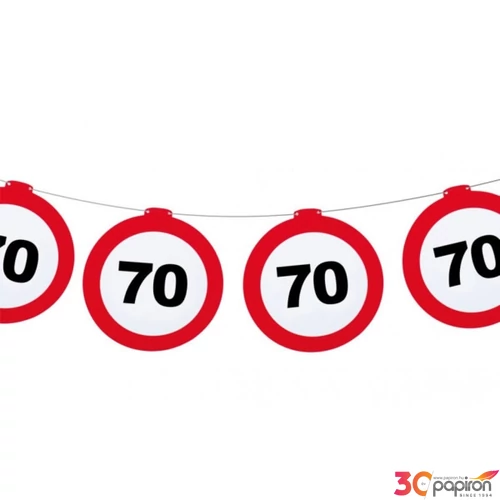 Party banner füzér 70 Behajtani tilos 70. szülinapra