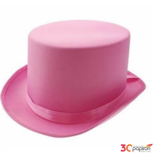 Party Kalap kiegészítő kalap, textil, pink cilinder, felnőtt méret