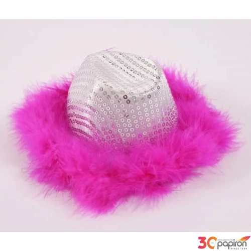 Party jelmez Cowboy kalap mini pink tollal