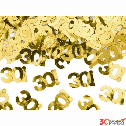 Party konfetti dekor arany 30-as szám, 15g