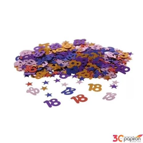Party konfetti 18-as metál multicolor 14gr/csomag
