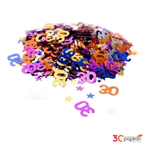 Party konfetti 30-as metál multicolor 14gr/csomag