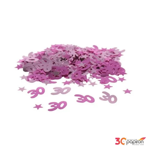 Party konfetti 30-as metál pink 14gr/csomag