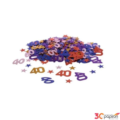 Party konfetti 40-es metál multicolor 14gr/csomag