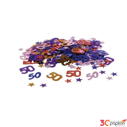Party konfetti 50-es metál multicolor 14gr/csomag