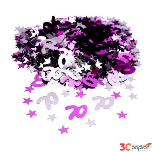 Party konfetti 70-es metál pink 14gr/csomag