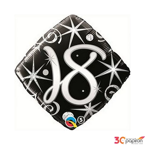 Party Lufi 18"-46cm 18-as Elegant Sparkles and Swirls Fólia Léggömb+hélium