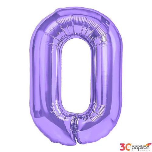 Party Lufi fólia 100cm 0.szám születésnapra lila