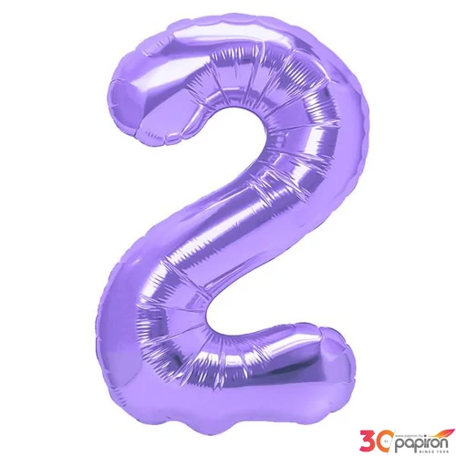 Partylufi fólia 100cm 2.szám születésnapra lila