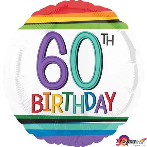 Partylufi fólia 17 gömb, Happy Birthday 60. évszám